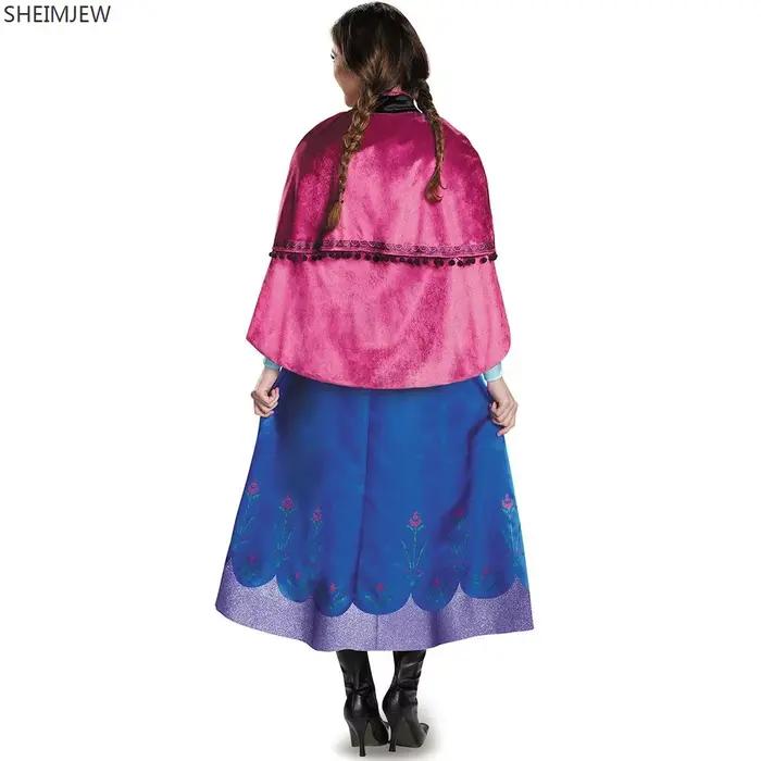 Robe longue de princesse Anna la reine des neiges pour adultes