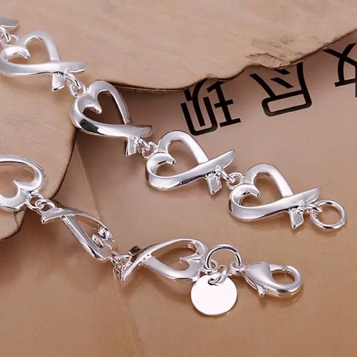 Bracelets en argent 925 pour femmes, bijoux mignons, Nobles, jolis, à la mode, belle chaîne, cadeaux chauds