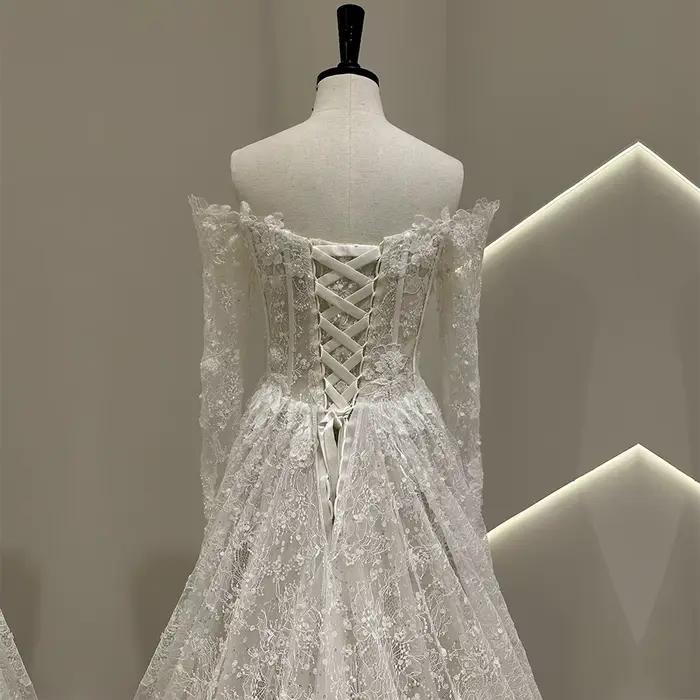 9534 personnalisé SuLi dentelle Robe De mariée pour les femmes mariées Boho