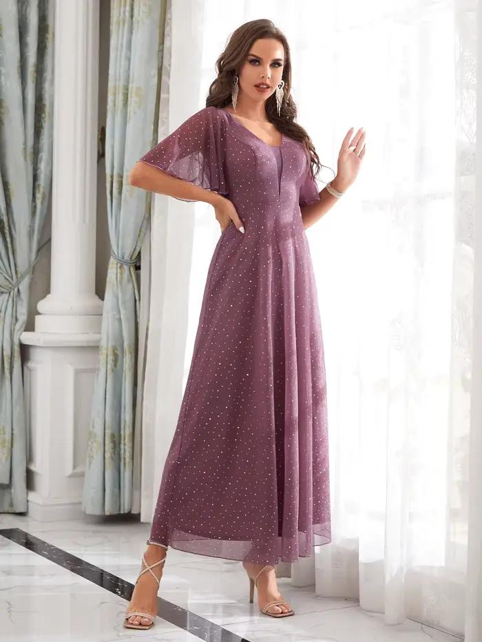 Mgiacy robe à manches courtes col en v