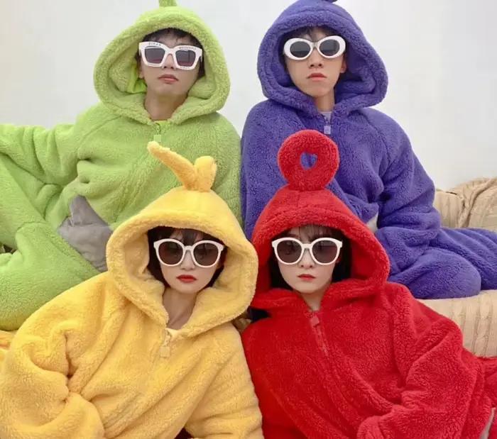 Costumes pour adultes, pyjamas doux à manches longues