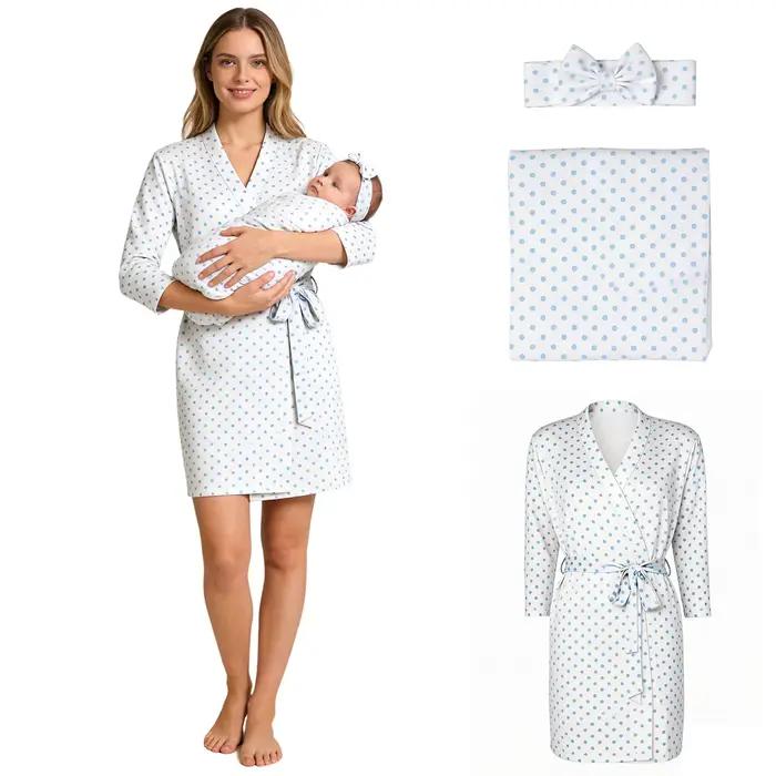 Ensemble robe et couverture pour maman et bébé
