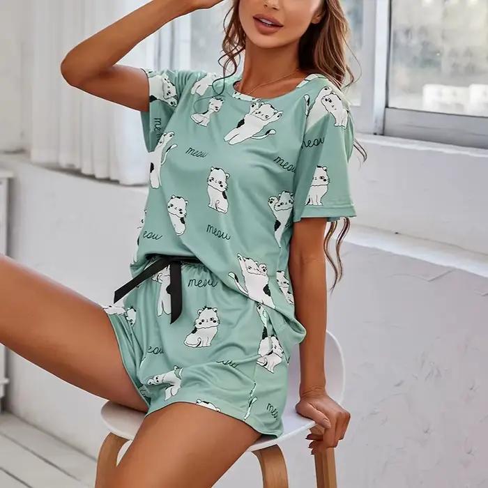 Ensemble de pyjamas à manches courtes pour femmes