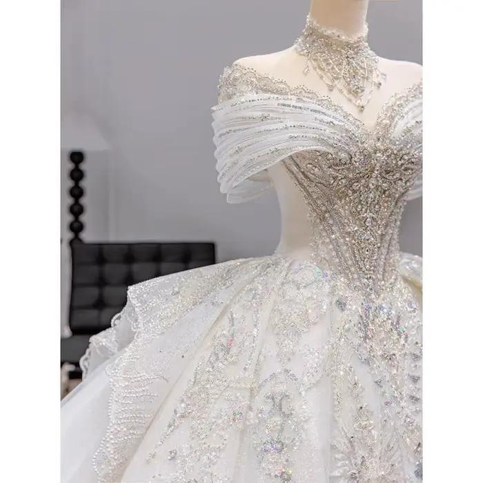 Robe de mariée française avec perles