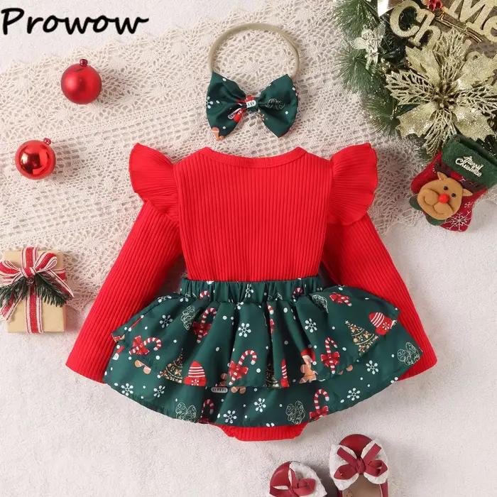 Robe body de noël pour bébé fille