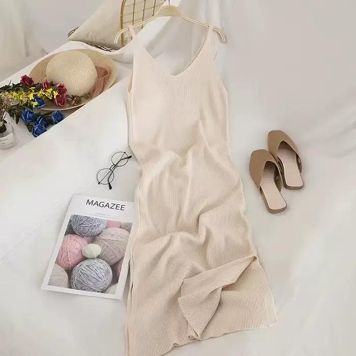 Camisole Ainicexin polyester haute élasticité col en V spaghetti taille unique pour femmes élégance quotidienne et soirées
