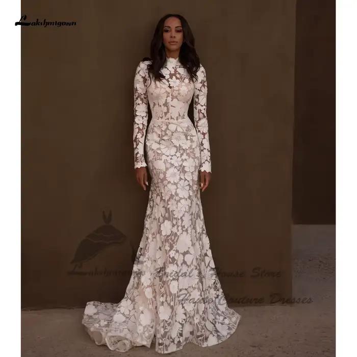 Lakshmigown luxe dentelle florale Boho robes de mariée Style sirène 2025
