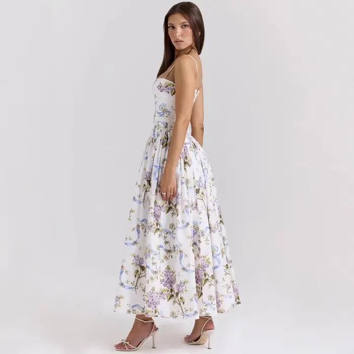 Robe élégante à bretelles françaises