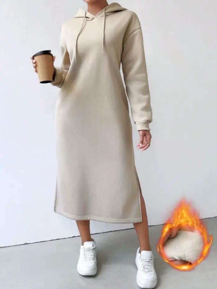 Robe sweat-shirt à capuche pour femmes