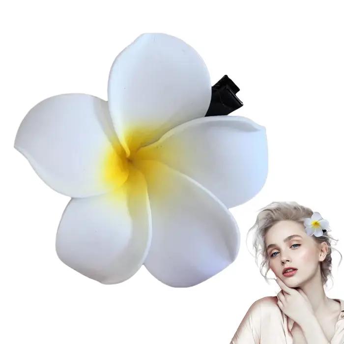 Pince à cheveux Plumeria, pince à cheveux Frangipani pour mariage, jolies pinces à cheveux fleur de Plumeria, petites pinces à cheveux Frangipani, accessoires pour cheveux