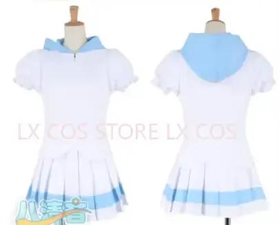 Costume de Cosplay Anime soleil et lune Lillie, robe Lolita avec sac pour Halloween