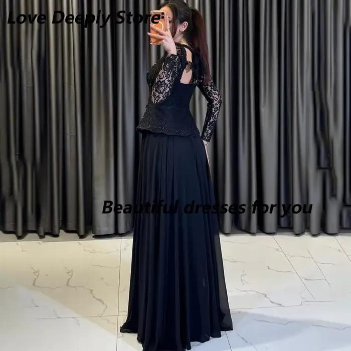 Robe de soirée noire personnalisée pour mariage