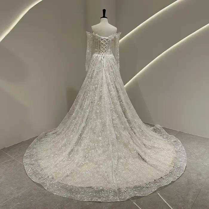 9534 personnalisé SuLi dentelle Robe De mariée pour les femmes mariées Boho
