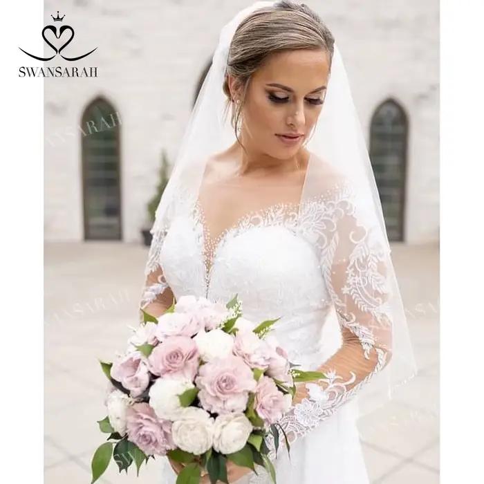 Robe de mariée SwanSarah à manches longues