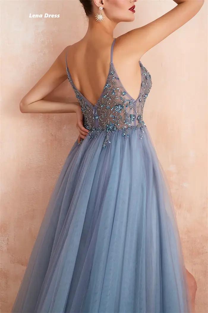 Lena-Robe de soirée en dentelle perlée pour femme