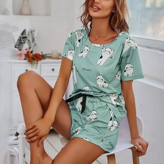 Ensemble de pyjamas à manches courtes pour femmes