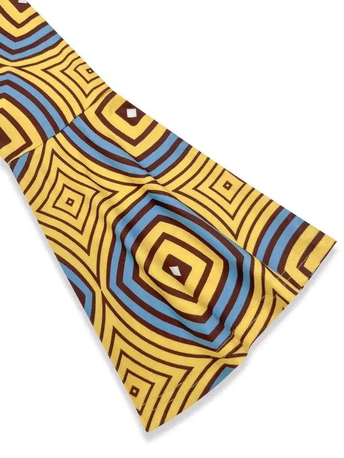 Robe moulante imprimée tendance avec manches évasées pour les trajets quotidiens et les rassemblements – Vêtements élégants pour femmes