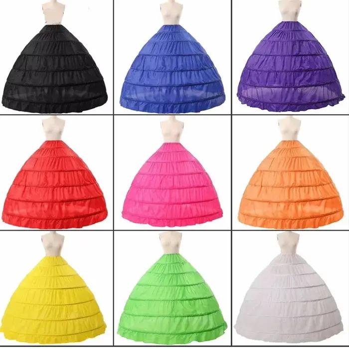 Robe de bal colorée jupon femme arc-en-ciel sous jupe porter robe Branco Crinoline violet rouge bleu jupon