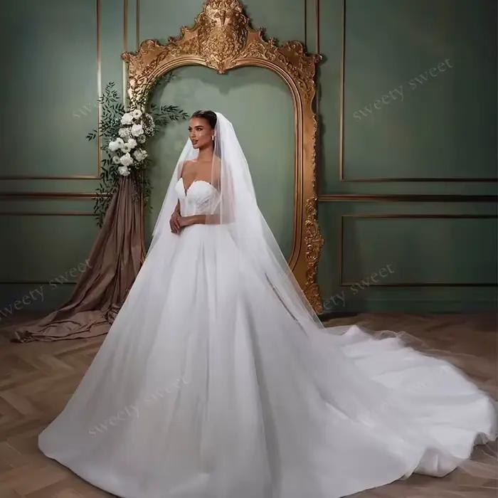 Robe De mariée élégante en Satin Organza avec broderie