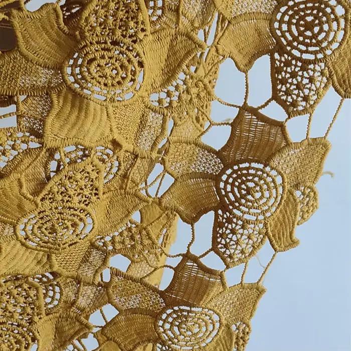 Femmes Robe en dentelle ample fête longue avec doublure col rond poignet manches chauve-souris mode confortable