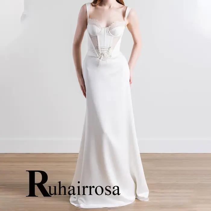 Ruhair charmante trompette robes de mariée