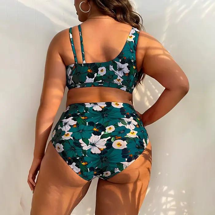 Ensemble bikini grande taille pour femme, maillot de bain deux pièces, taille haute, push-up, sexy, séparé, nouveau, 2024