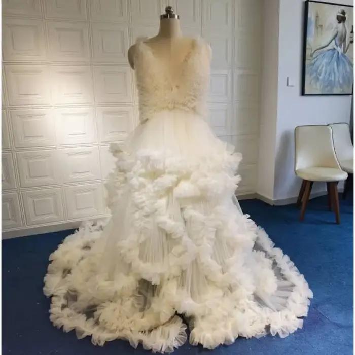 Robe longue en tulle pour femme enceinte