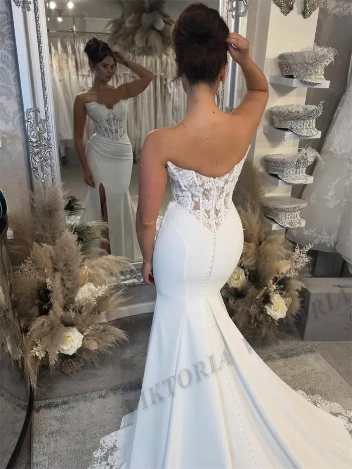 VIKTORIA – robes de mariée attrayantes à fente pour femmes