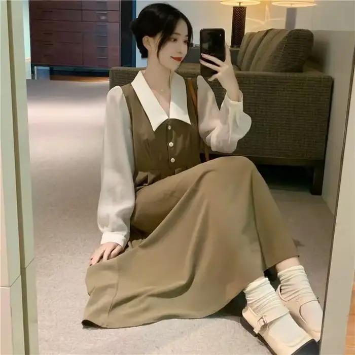 Hepburn Style robes pour femmes chaud de haute qualité luxe une ligne en ventes à la mode Promotion Occasion formelle femme robe à manches longues