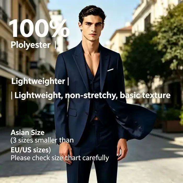 Costumes de mariage de luxe pour hommes, ensemble de 2 tenues élégantes, blazers de mode, vestes classiques d'affaires, glaPants, vêtements formels, 3 pièces, 2024