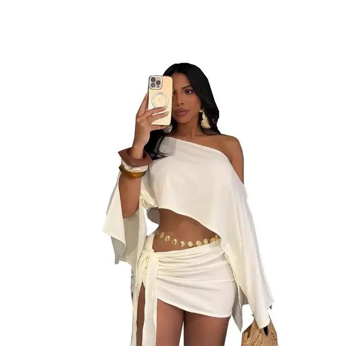 Ensemble haut et jupe courte pour femme