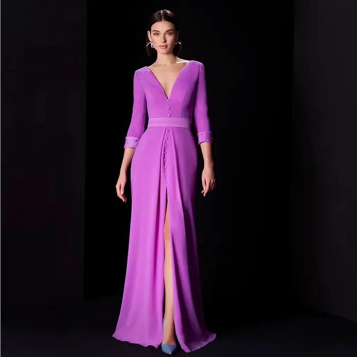 Robes d'invitées de mariage lilas pour femmes