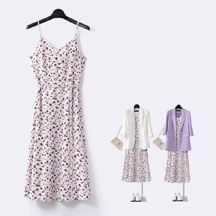 Blazers à bretelles spaghetti pour femmes