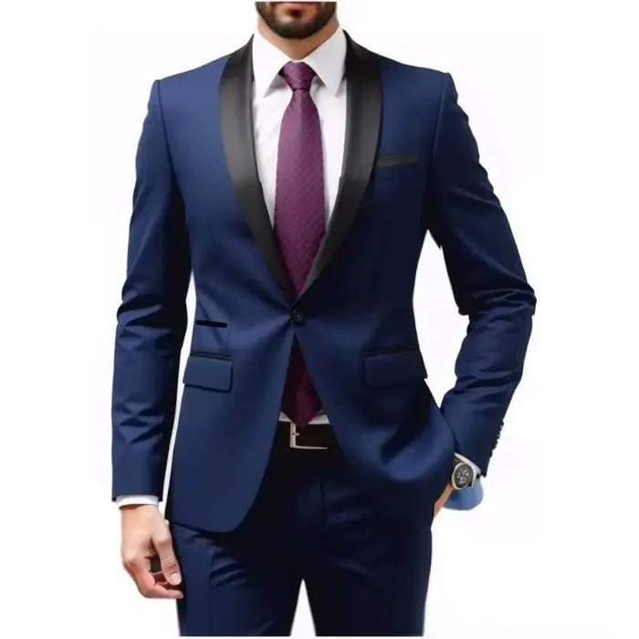 Ensemble de costume pour homme - Ensemble de costume formel pour homme - Ensemble 2 pièces pour tenue de marié - Tenue de mariage et de banquet d'affaires pour homme