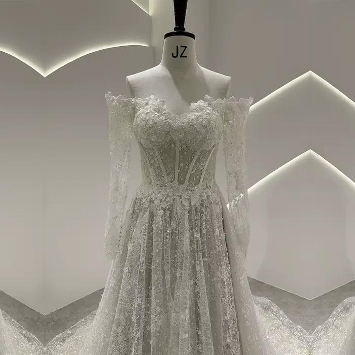 9534 personnalisé SuLi dentelle Robe De mariée pour les femmes mariées Boho