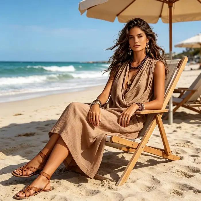 Robe légère sans manches pour femme