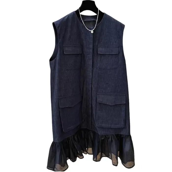 Robe d'été sans manches à col rond pour femmes