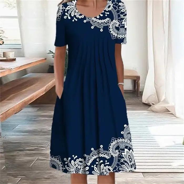 Mode femmes élégantes robe ample tenue décontractée