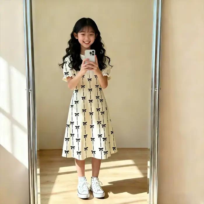Robe décontractée mignonne et élégante pour filles