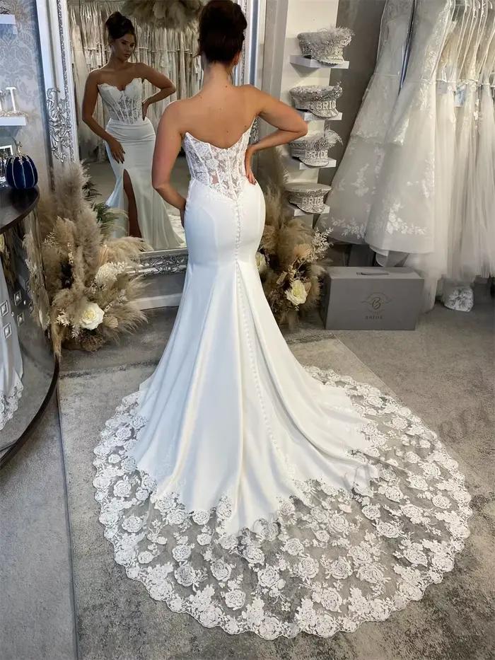 VIKTORIA – robes de mariée attrayantes à fente pour femmes