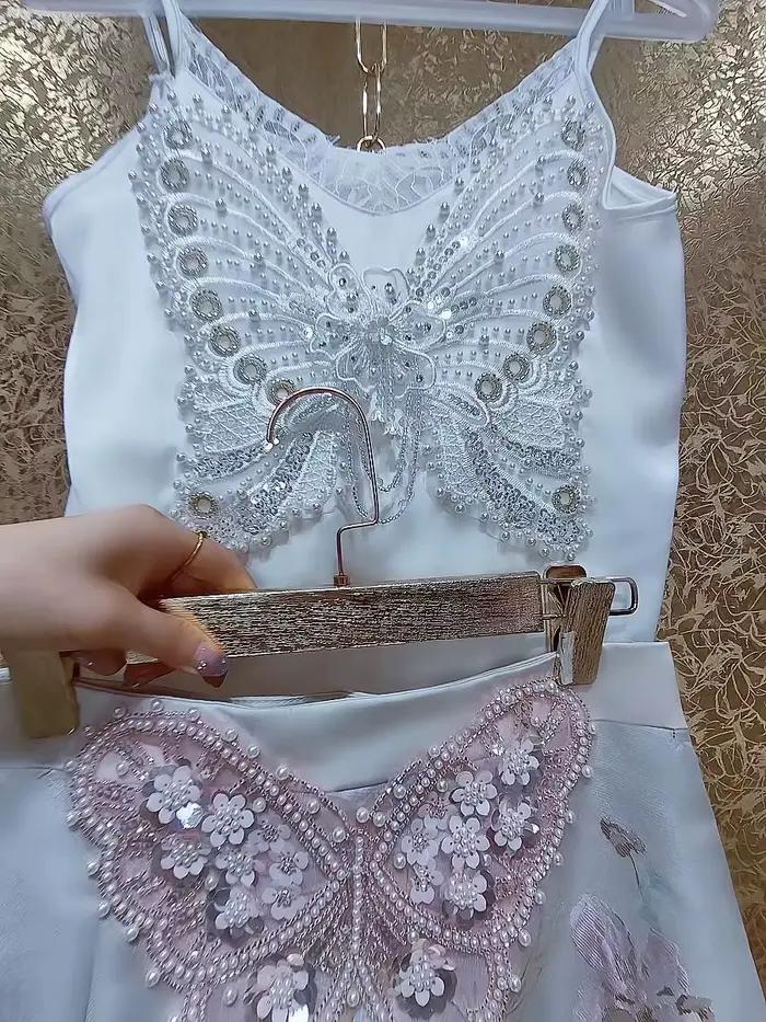 Camisole d'été 2025 de luxe ornée de perles