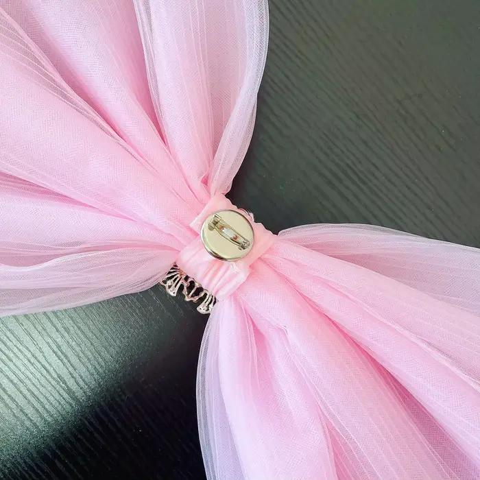Lussuue nœud en Tulle plissé