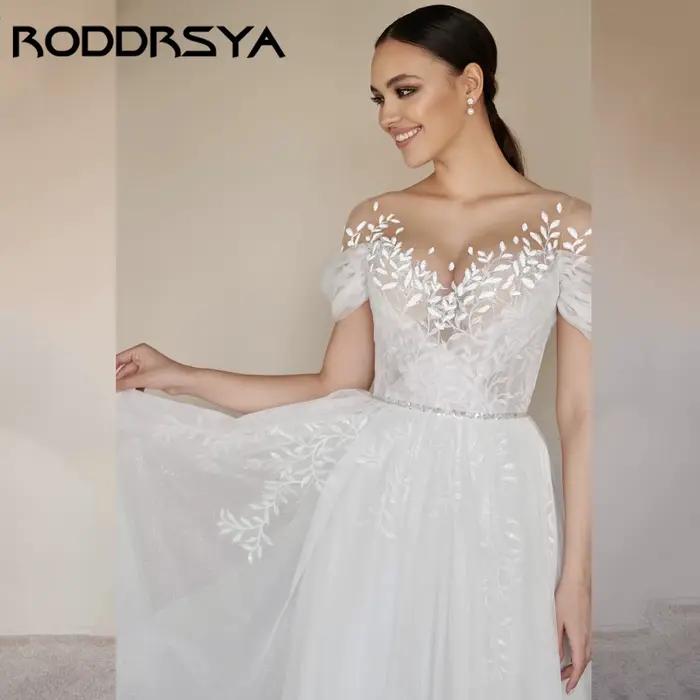 RODDRSYA – robe de mariée trapèze en Tulle