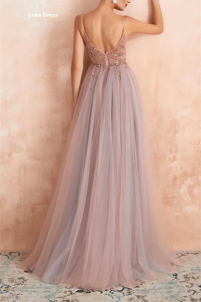 Lena-Robe de soirée en dentelle perlée pour femme