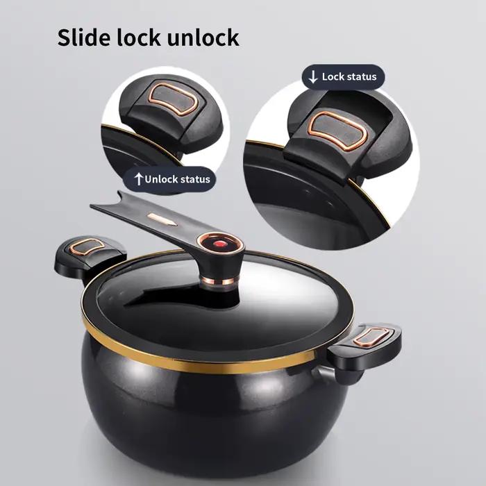 1 autocuiseur à micro-pression Fat Daddy, grande capacité de 7 L, 26 cm, adapté à un usage domestique, pot antiadhésif multifonctionnel pour mijoter et faire bouillir des soupes, compatible avec les c