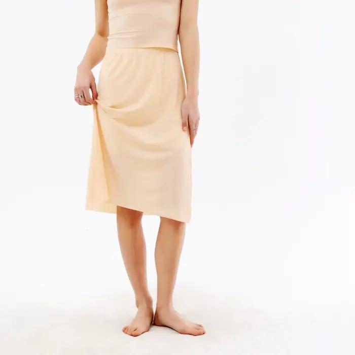 Jupon en satin pour femme, sous-robe, demi-jupon, lingerie