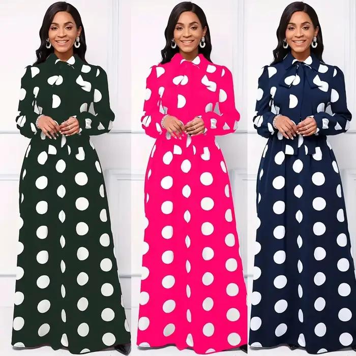 Robe maxi à manches longues pour femmes