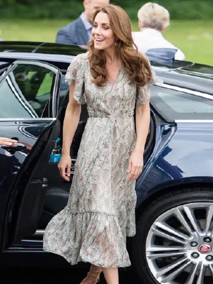 Robe en mousseline de soie verte imprimée de haute qualité pour femme