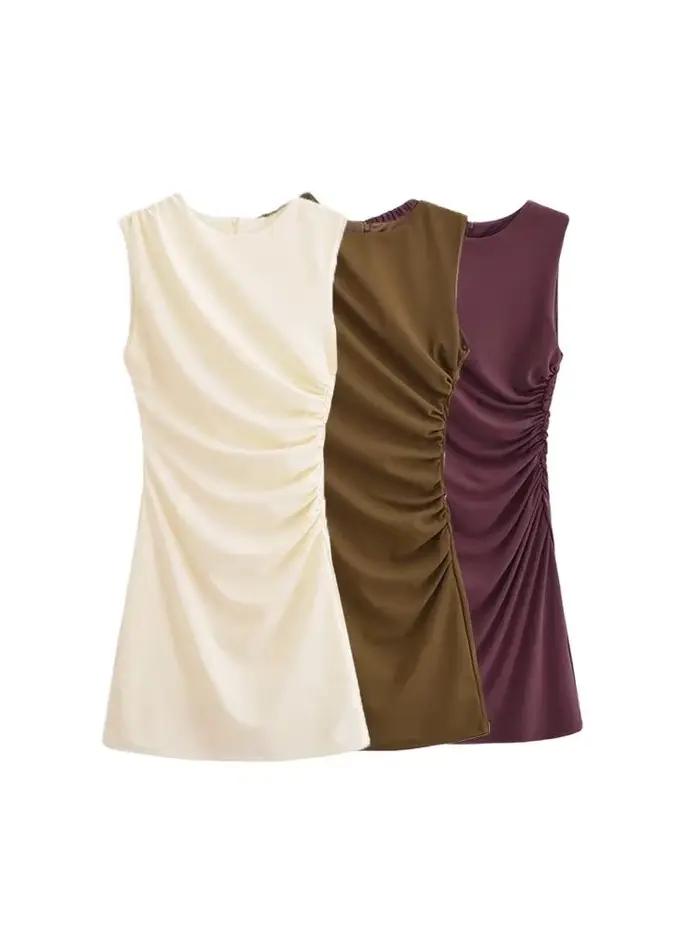 Mini robe drapée pour femmes