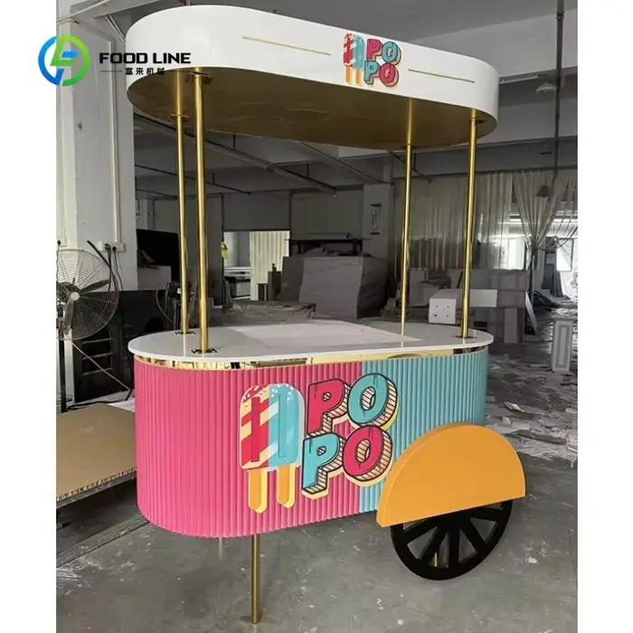 Décorations personnalisées pour fête de mariage, chariot à bonbons et chariot à desserts glacés pour enfants, décoration de fête pour enfants